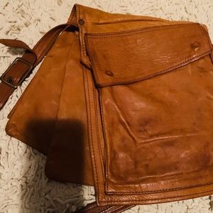 Buttery leather crossbody bag